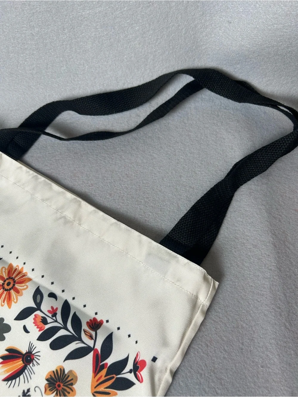 Folk Indie Floral Bee Nylon Tote Bag New